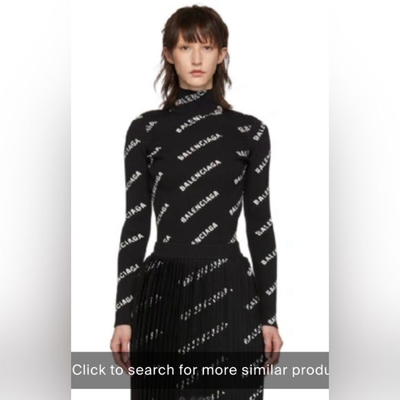 Balenciaga Turtleneck Ribbed Sweater Open Back M - Picture 8 of 15